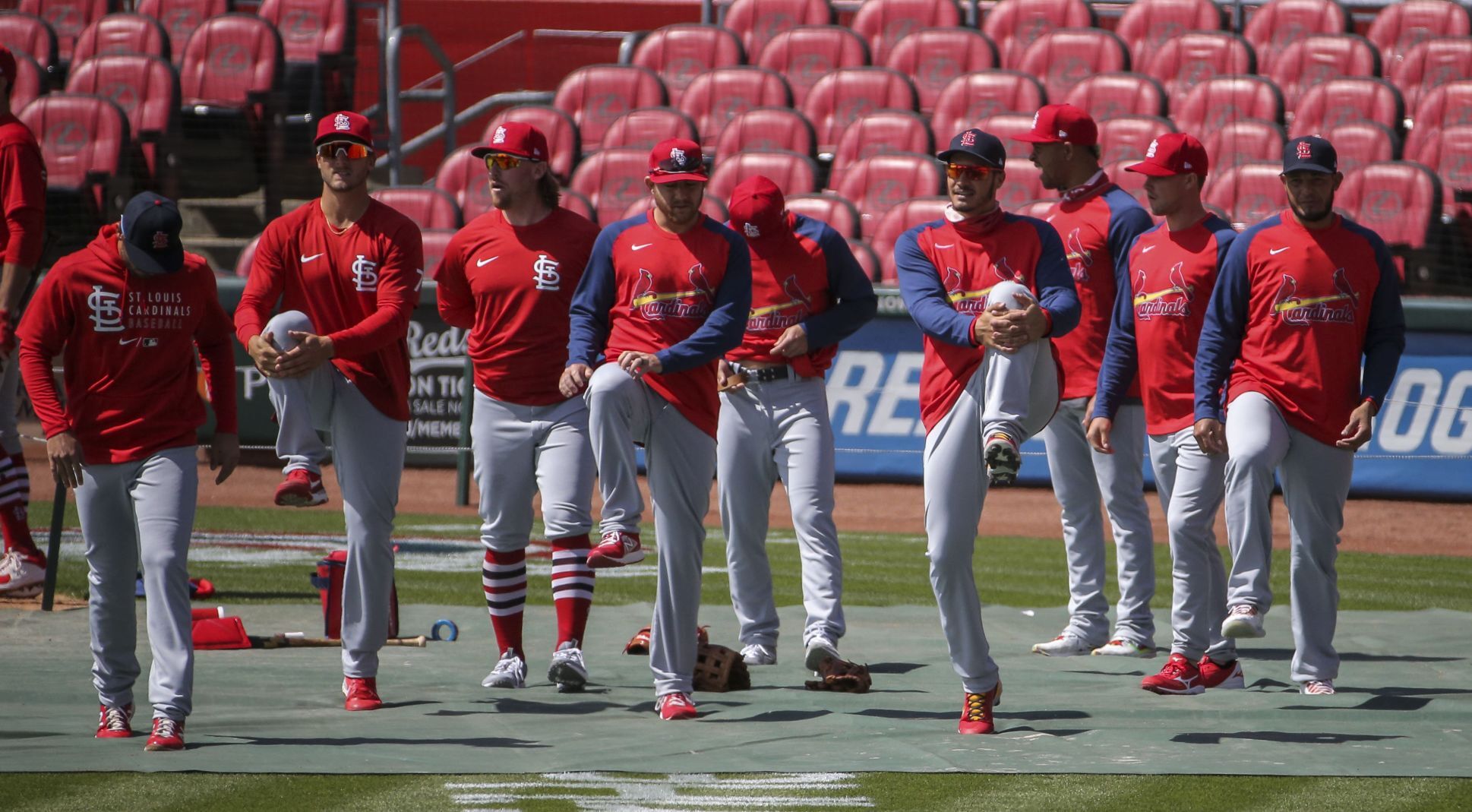Cardinals hold a team workout ahead of opening day